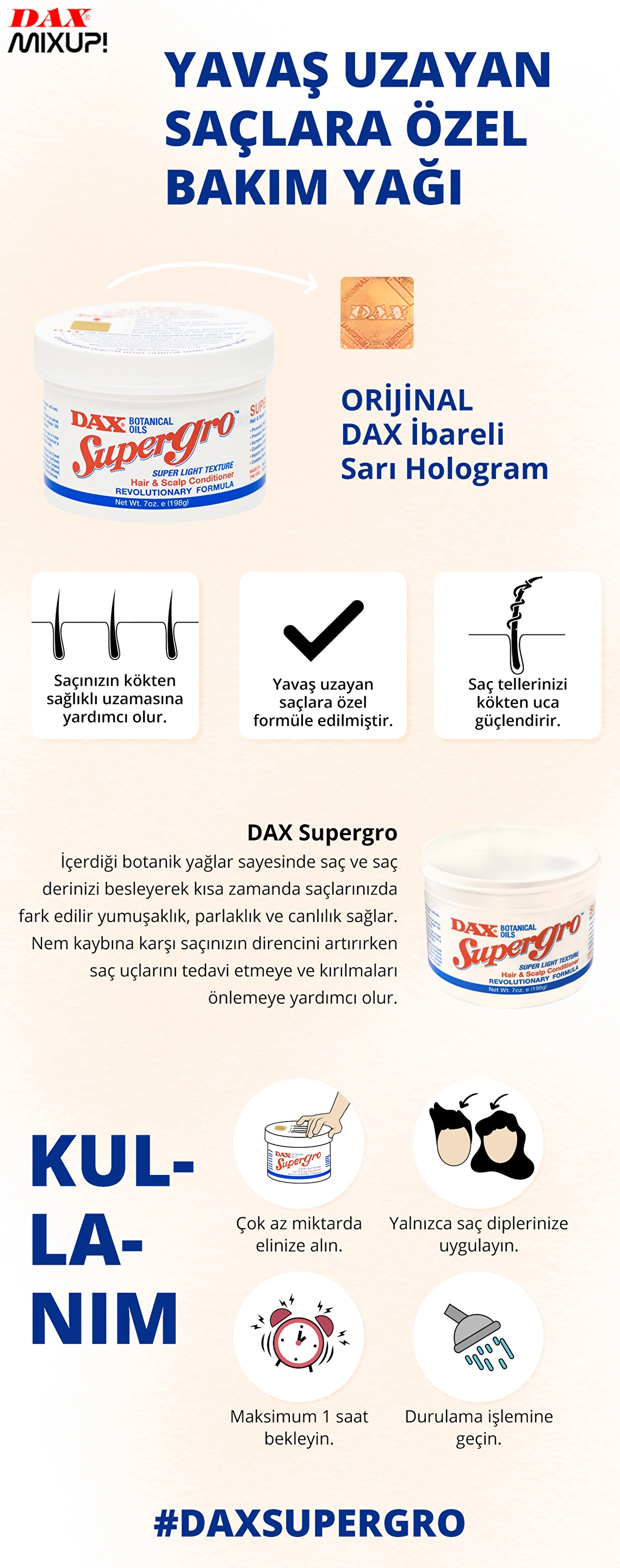 Dax Supergro Hair Care Oil 198g - Nourishing Formula for Growth