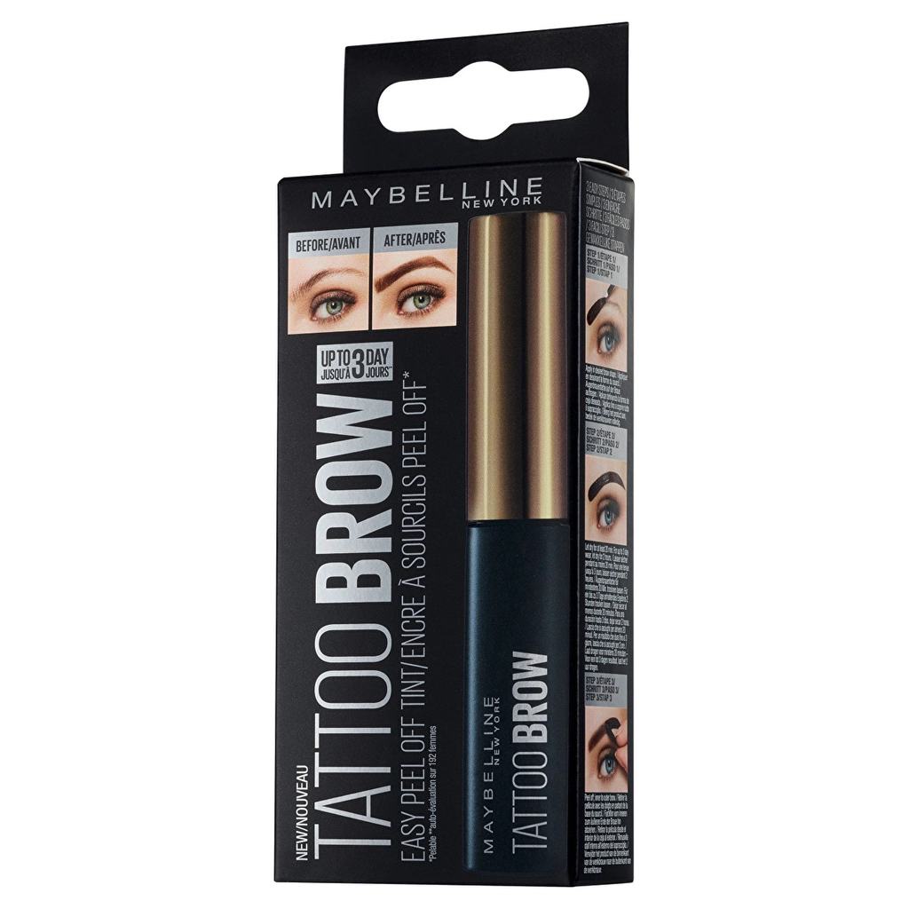 Maybelline جل حواجب تاتو من مايبيلين بني متوسط، يدوم حتى 3 أيام