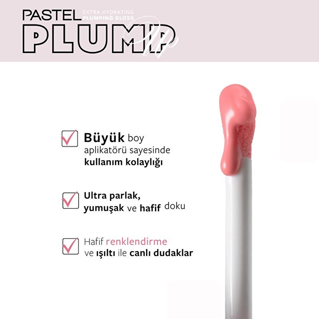 Pastel Plump Up Lip Gloss Extra Hydrating Plumping Gloss No:203 1 pcs