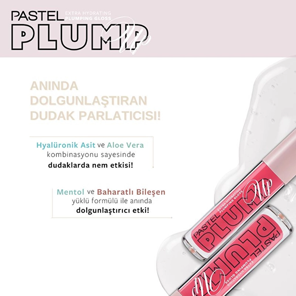 Pastel Plump Up Lip Gloss Extra Hydrating Plumping Gloss No:204 1 pcs