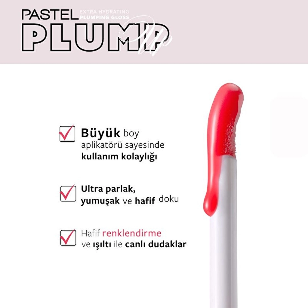 Pastel Plump Up Lip Gloss Extra Hydrating Plumping Gloss No:204 1 pcs