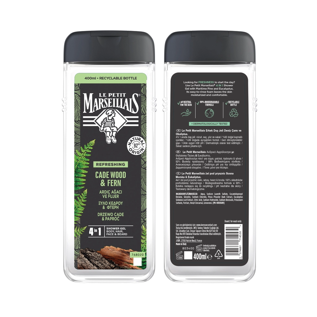 Le Petit Marseillais Shower Gel Juniper Tree & Fougere 400 ml