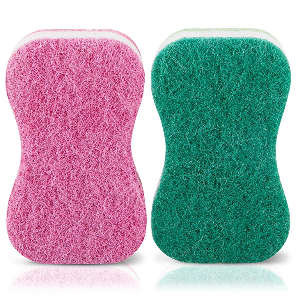 Benri Ultra Comfort Dish Sponge 2-Pack - Stain-Fighting Power