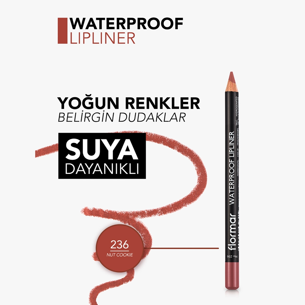 Flormar Matte Waterproof Lippenstiftstift 236 Nut Cookie