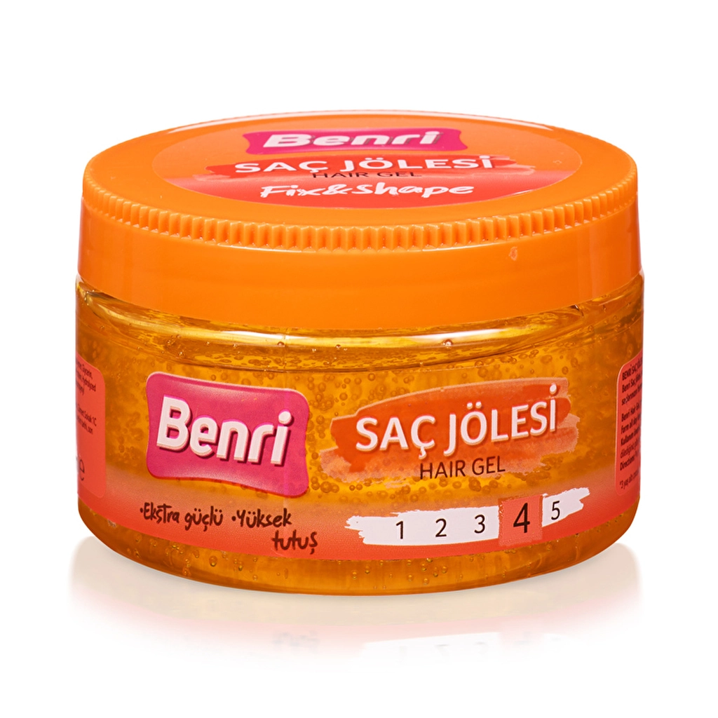 Benri Hair Gel 250 ml - Strong Hold, Shine & Curly Style