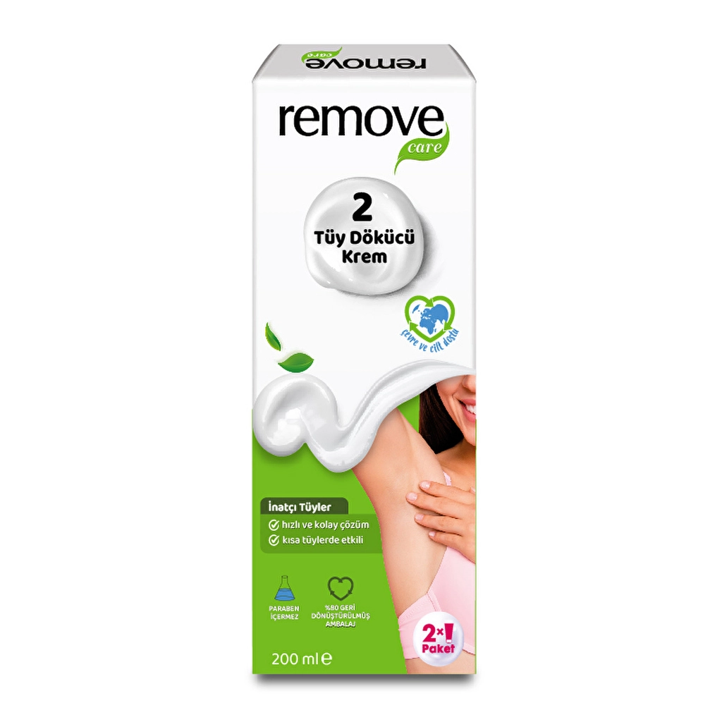 Remove Hair Removal Cream Stubborn Hair 2x100 ml