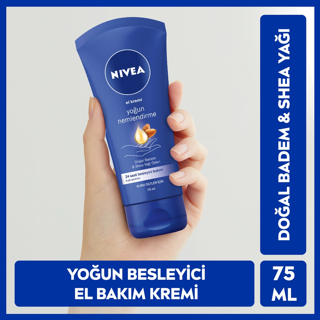 Nivea Original Care Lip Care Cream 4.8gr and Intensive Moisturizing Hand Care Cream Duo Set 4.8gr + 75ml