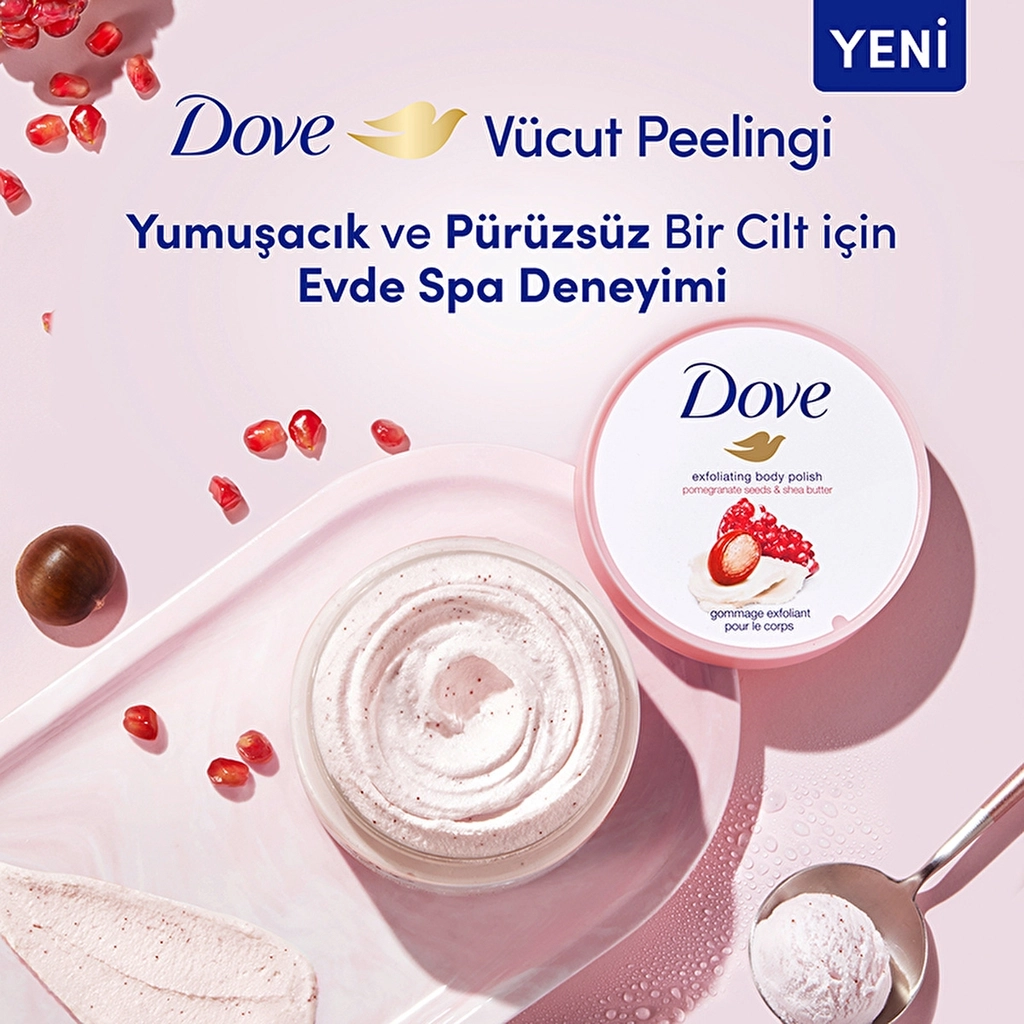 Dove Körperpeeling Granatapfel &amp; Sheabutter - 225ml