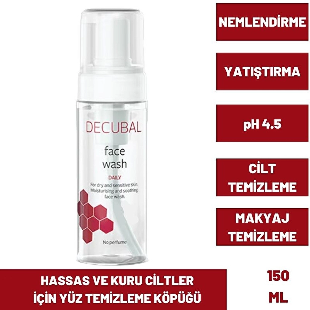 Decubal Moisturizing Face Wash Foam for Sensitive Skin 150ml