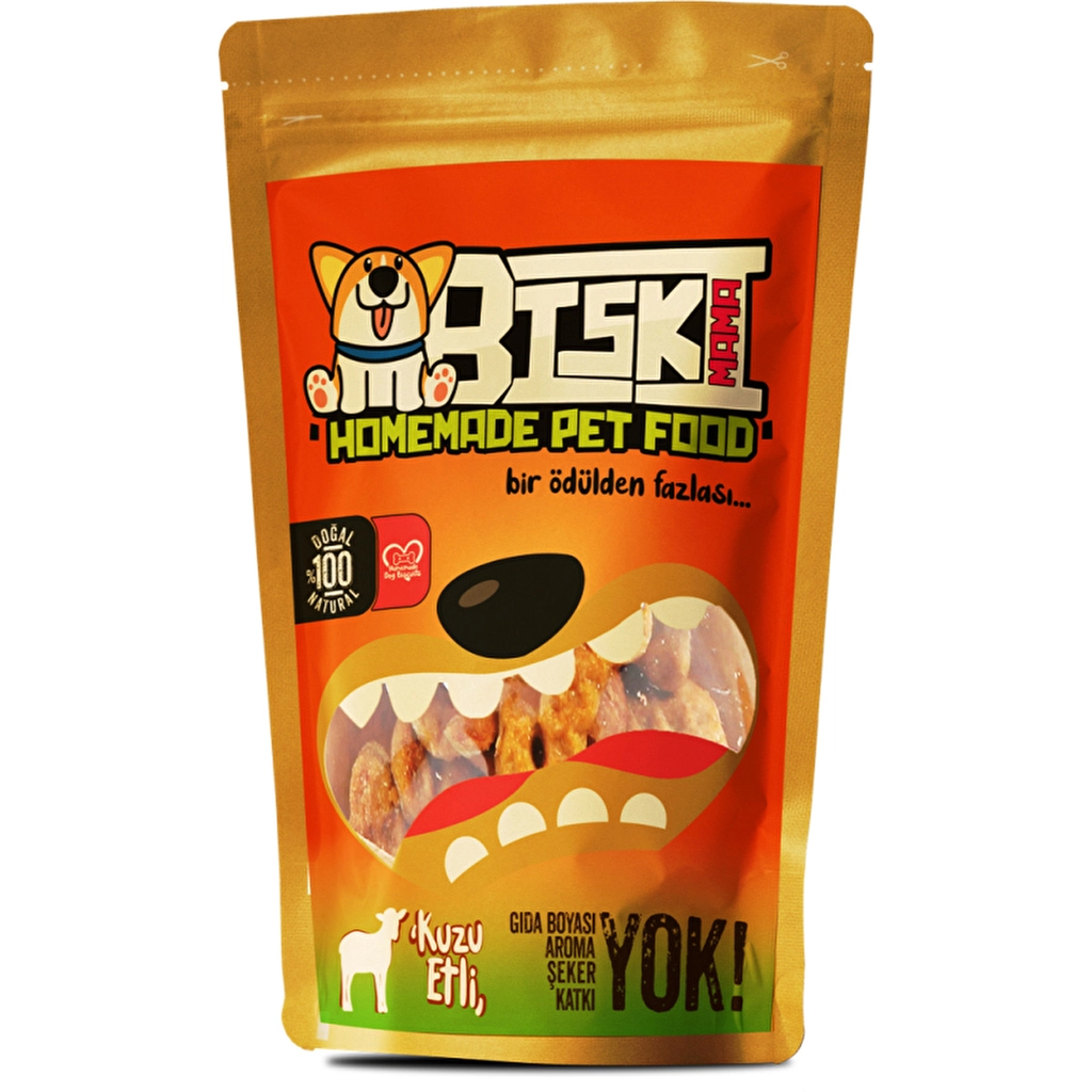 Biskimama 100% Pure Lamb Meat Dog Treats, 80g Natural Biscuit