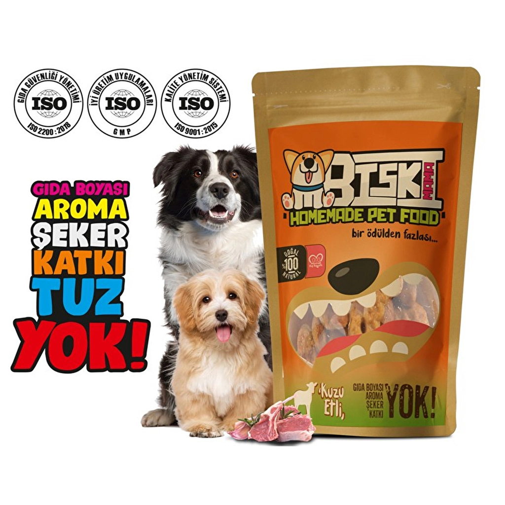 Biskimama 100% reines Lammfleisch Hundeleckerlis, 80g
