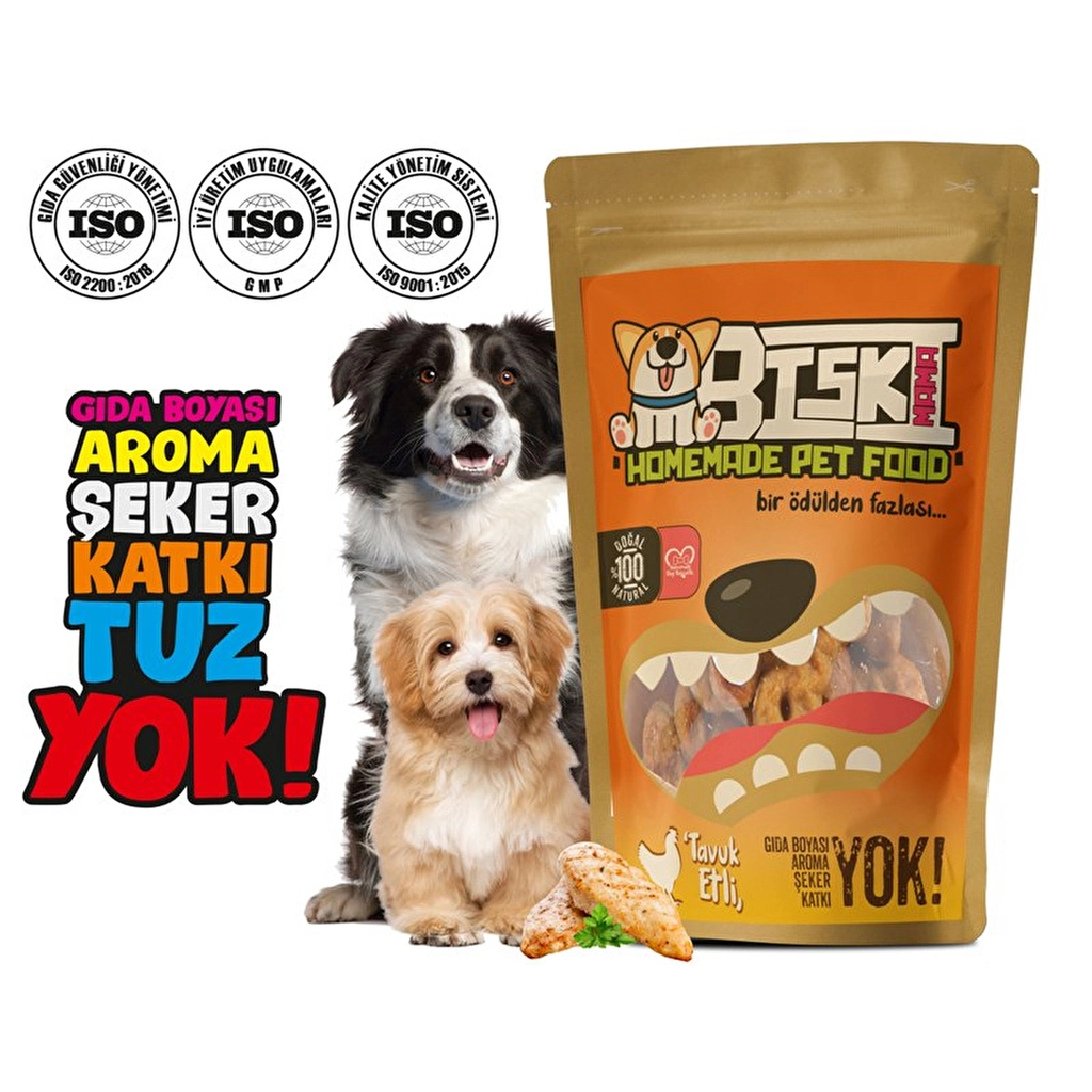 Biskimama 100% natürliche Hühnerfleisch Hundekeks 80g