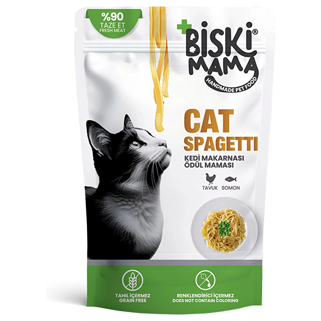 Biskimama Grain-Free Chicken & Salmon Cat Pasta Treats 30g