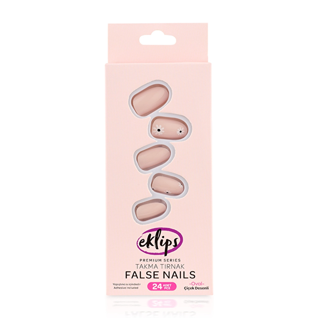 Eklips Floral Oval Kunstnägel - 24 Stück