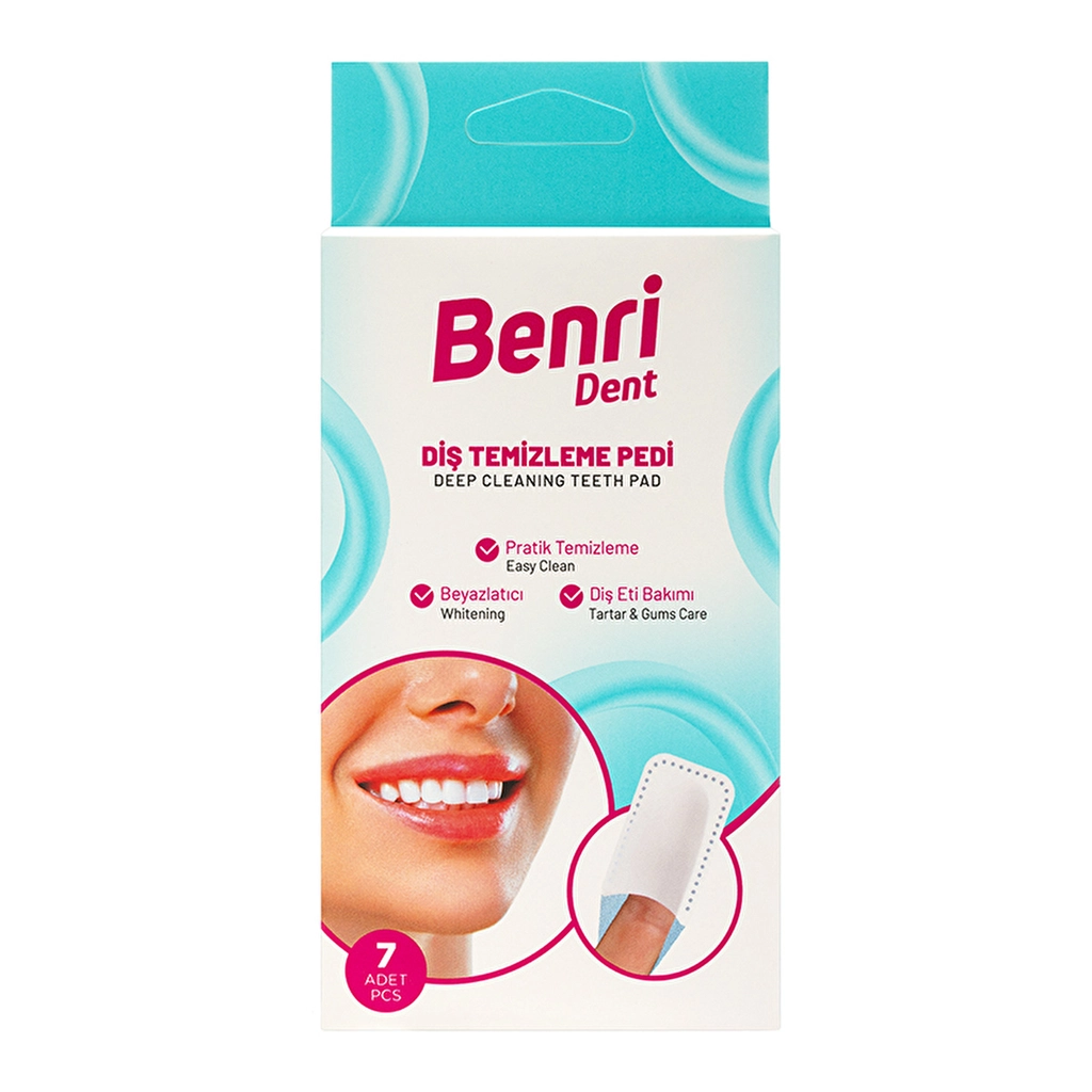 Benri Dent Teeth Cleaning Pad - 7 Pieces, Fresh Breath & Easy Use
