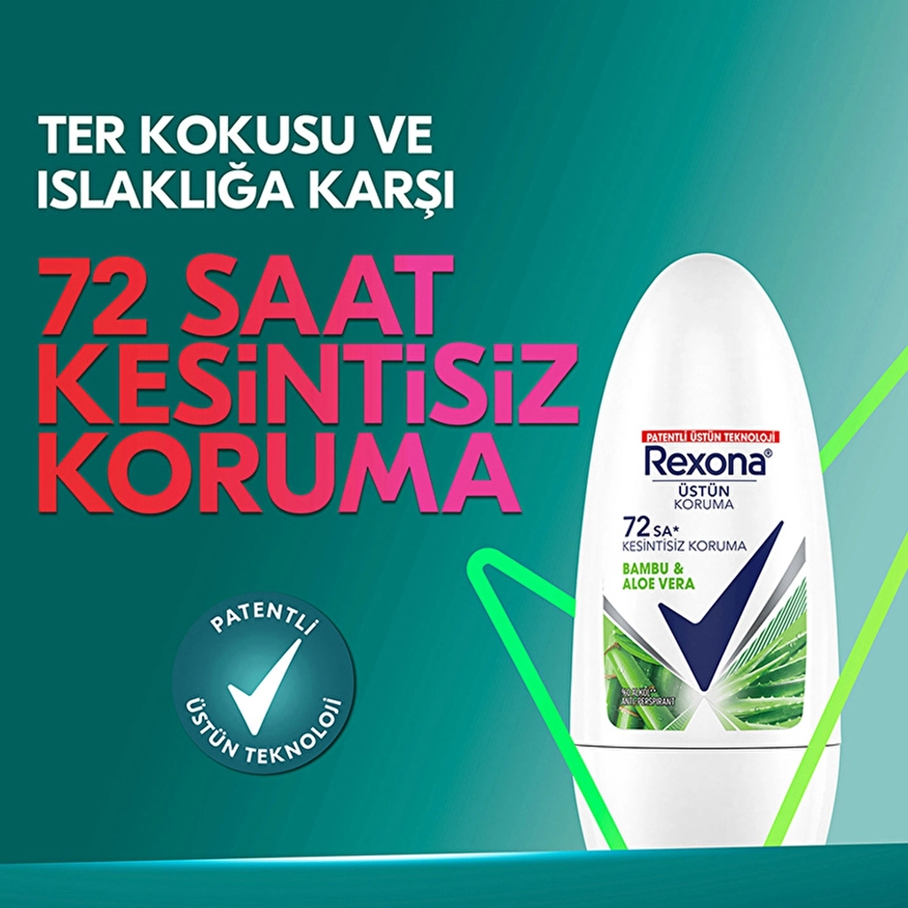 Rexona Bamboo &amp; Aloe Vera Roll-On Deodorant 50ml - 72H Protection
