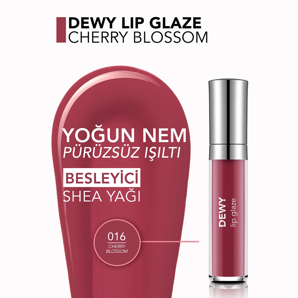 Flormar Dewy Lip Glaze Gloss No. 16 - Hydrating Shine &amp; Color