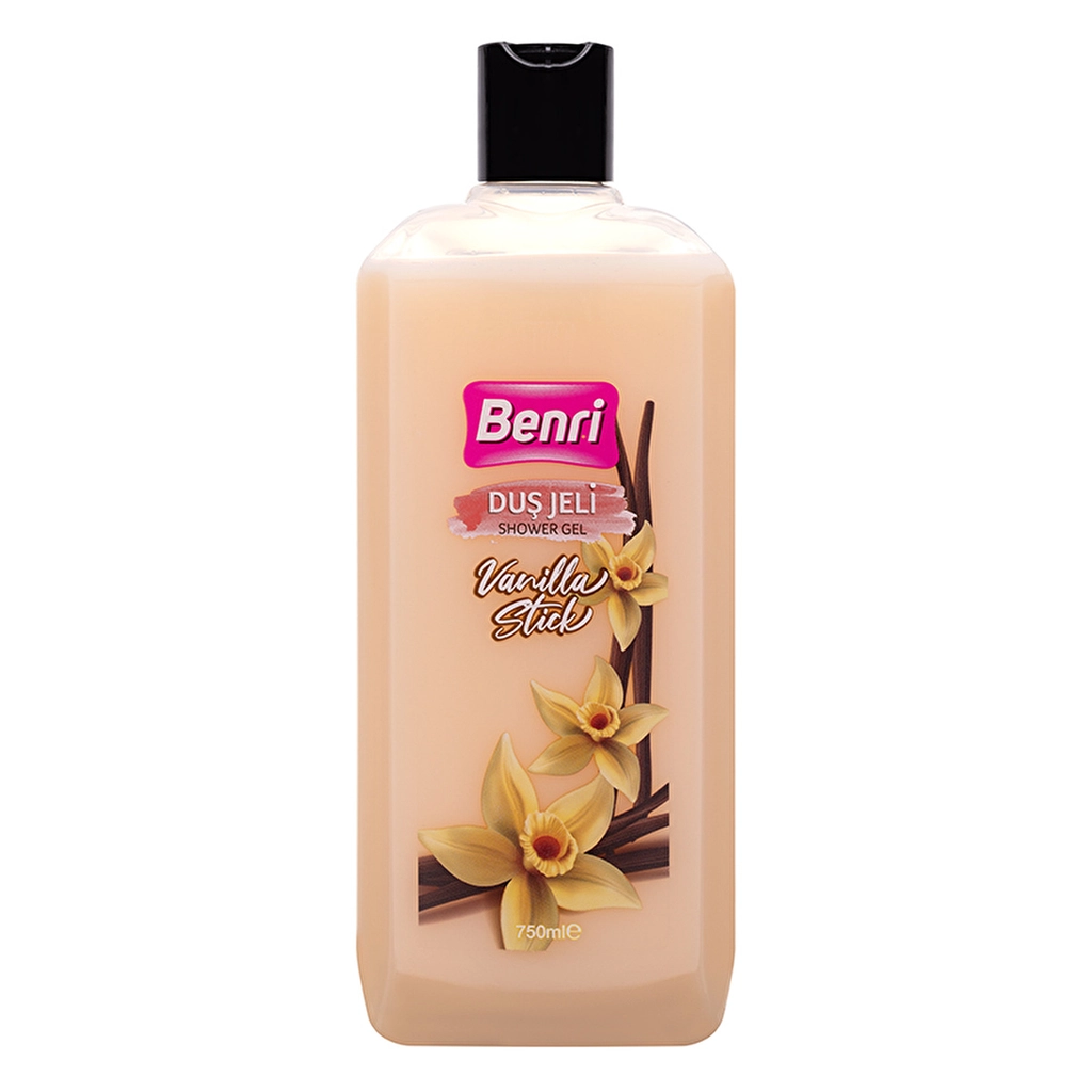 Benri Vanilla Stick Shower Gel 750 ml - Moisturizing Cleanser
