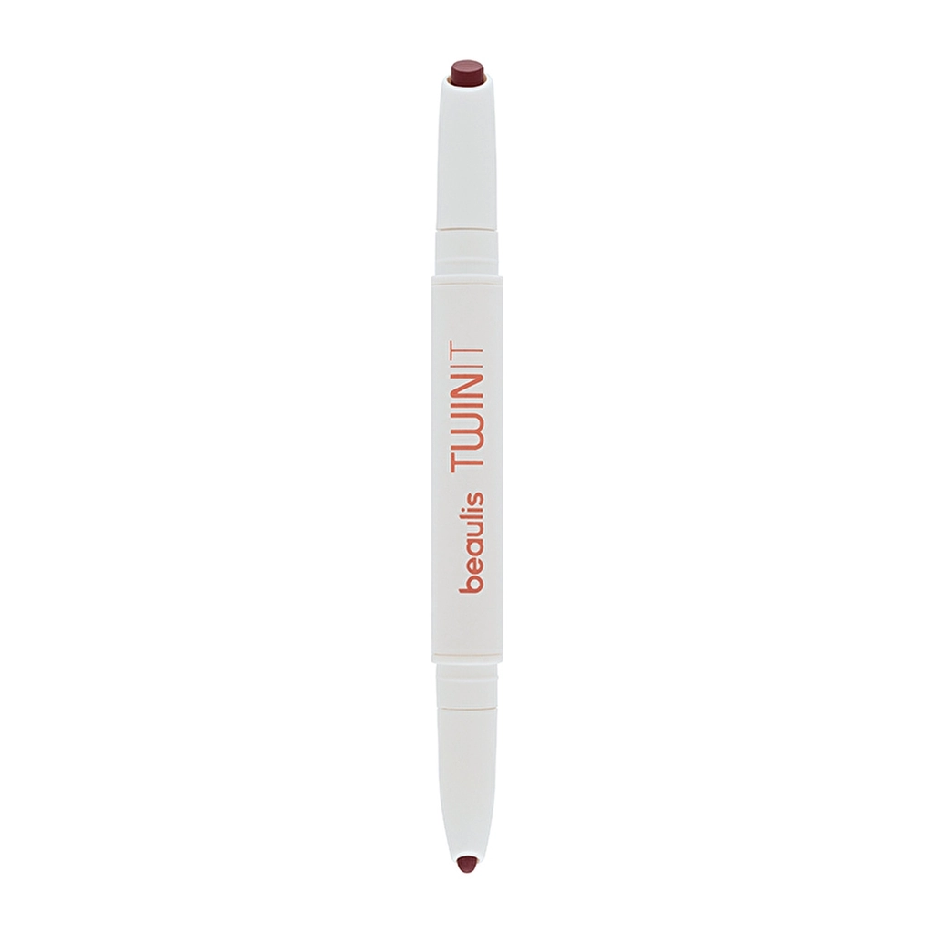 Beaulis Twin It doppelseitiger burgunderfarbener Lippenstift und Liner 996
