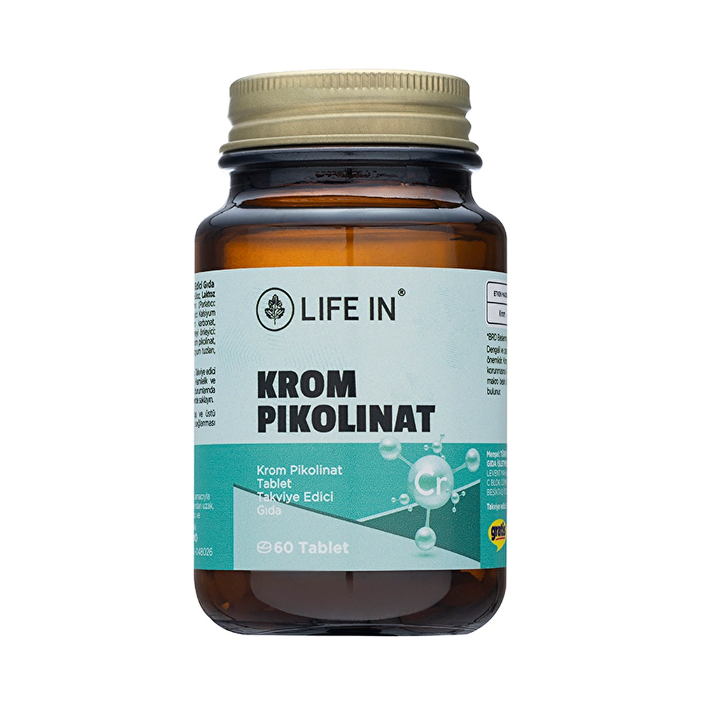 Life In Chromium Picolinate 60 Tablets for Metabolism Support