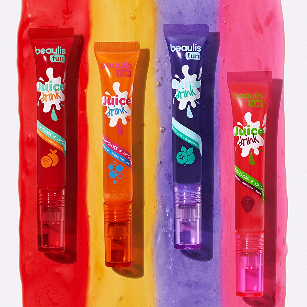 Beaulis Fun Juicy Drink Lip Gloss - Bubble Pop Shine &amp; Moisture
