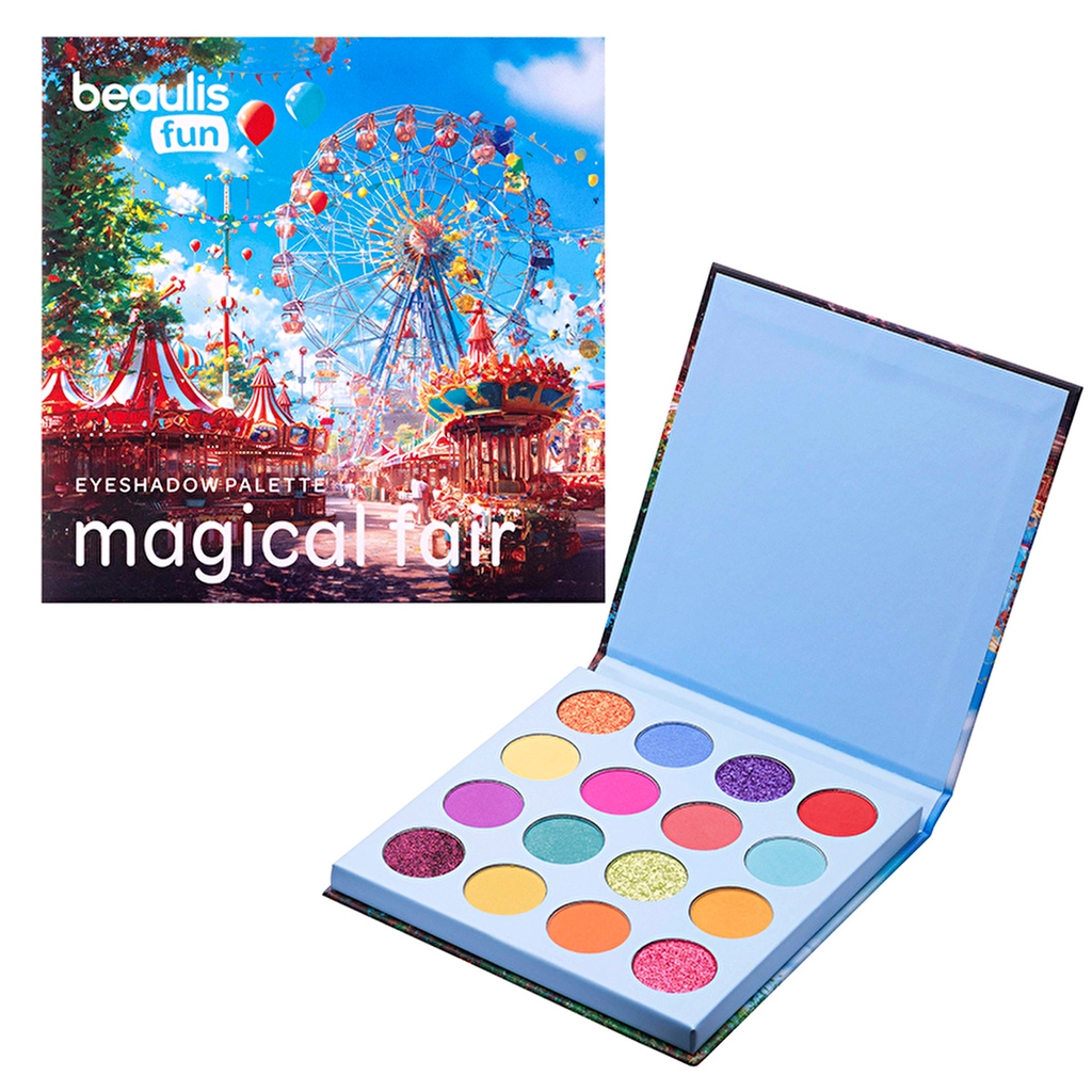 Beaulis Magical Fair 16-Pack Eyeshadow Palette - Rainbow Shades