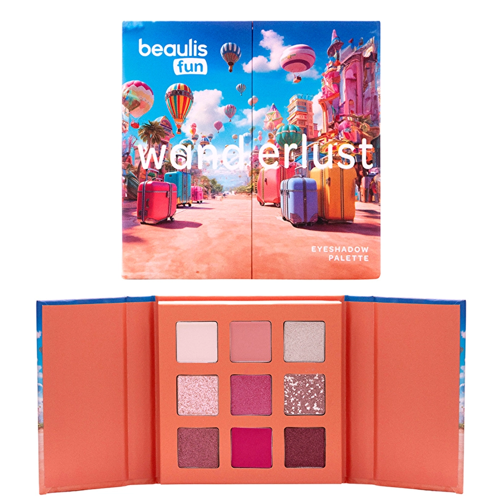 Beaulis Fun Wonderlust 9-Piece Pink Eyeshadow Palette 502