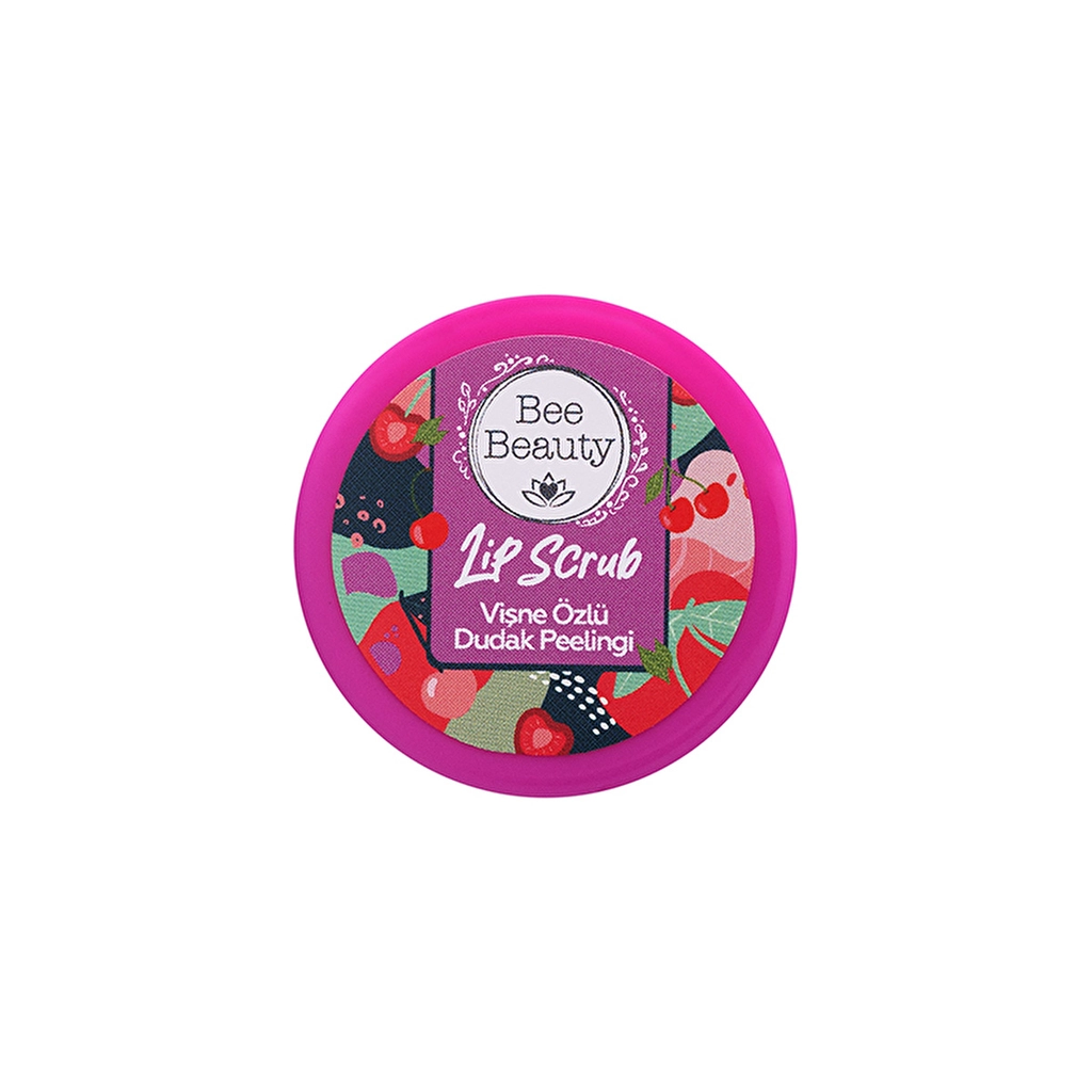 Bee Beauty Cherry Lip Scrub with Vitamin E - 13g Exfoliant