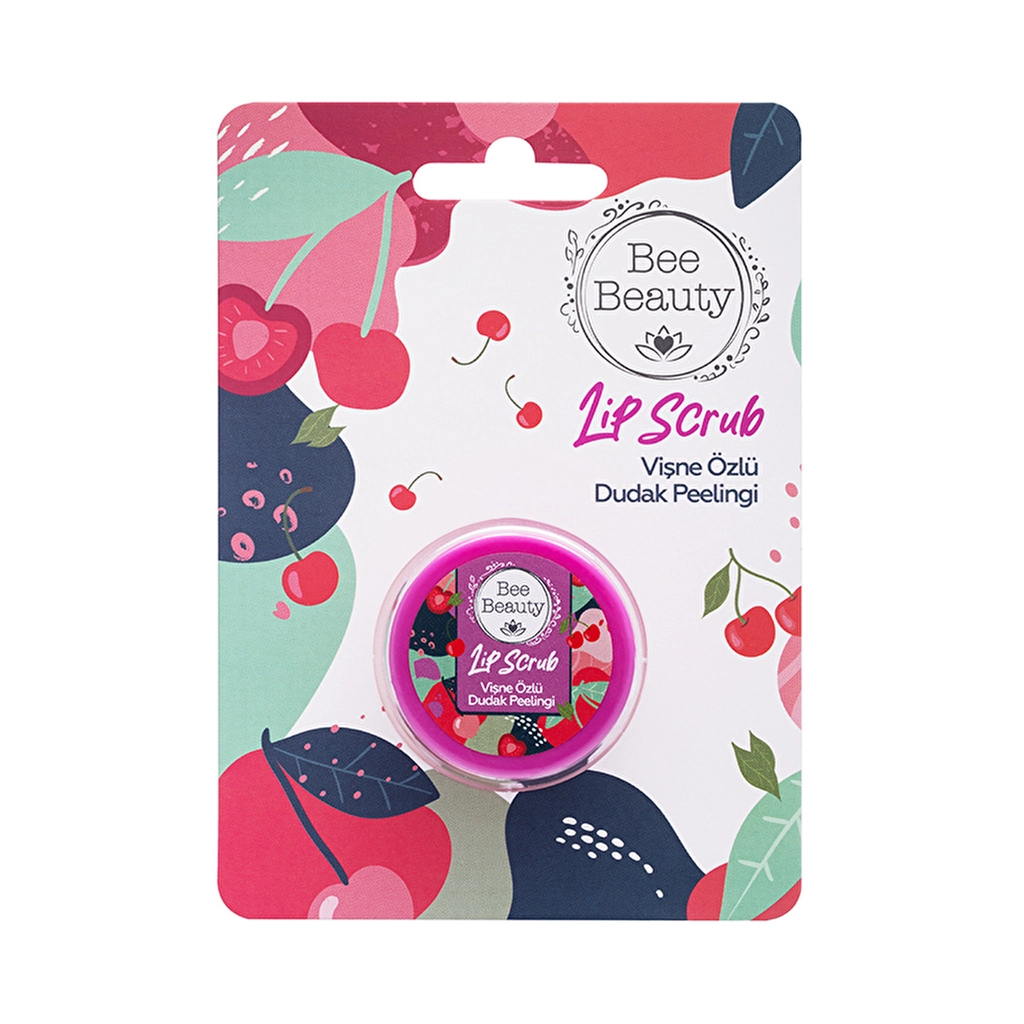 Bee Beauty Cherry Lip Scrub with Vitamin E - 13g Exfoliant