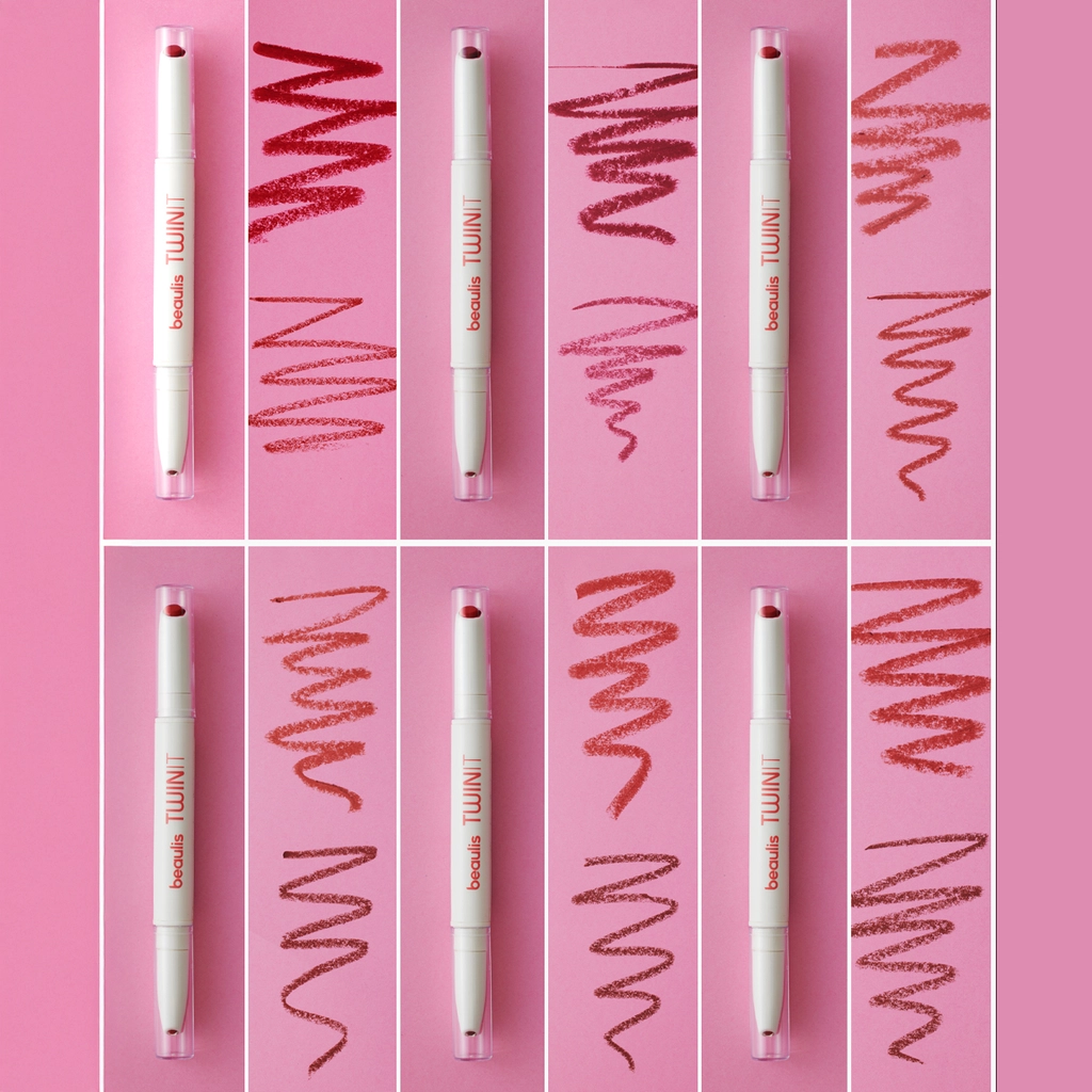 Beaulis Twin It Double-Sided Lipstick &amp; Pencil - Dark Salmon