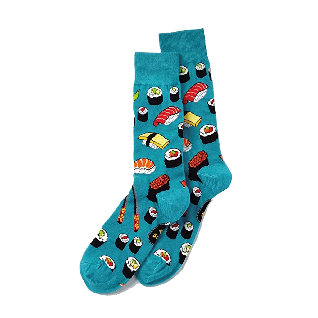 Carnaval Sushi Colorful Sports Socks - 80% Cotton Comfort