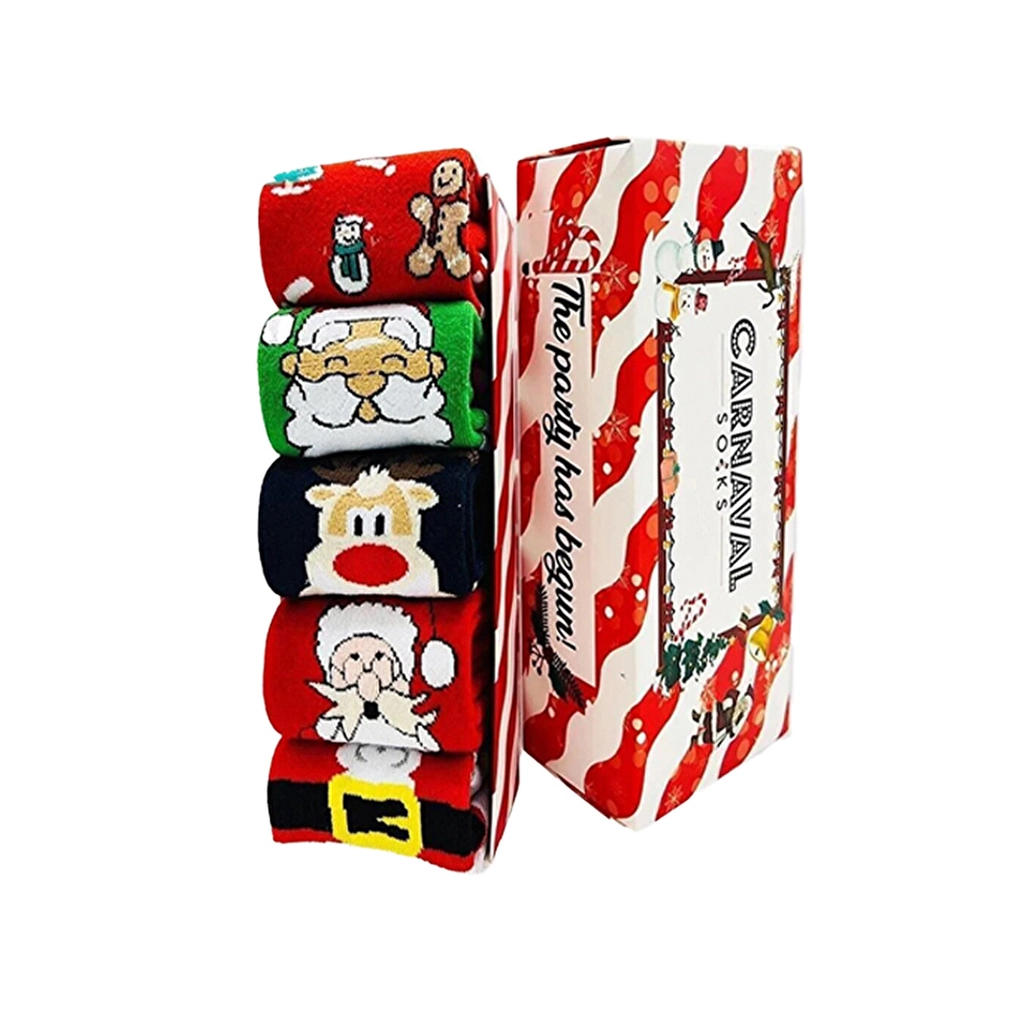 Carnaval New Year Gift 5-Piece Towel &amp; Sock Set