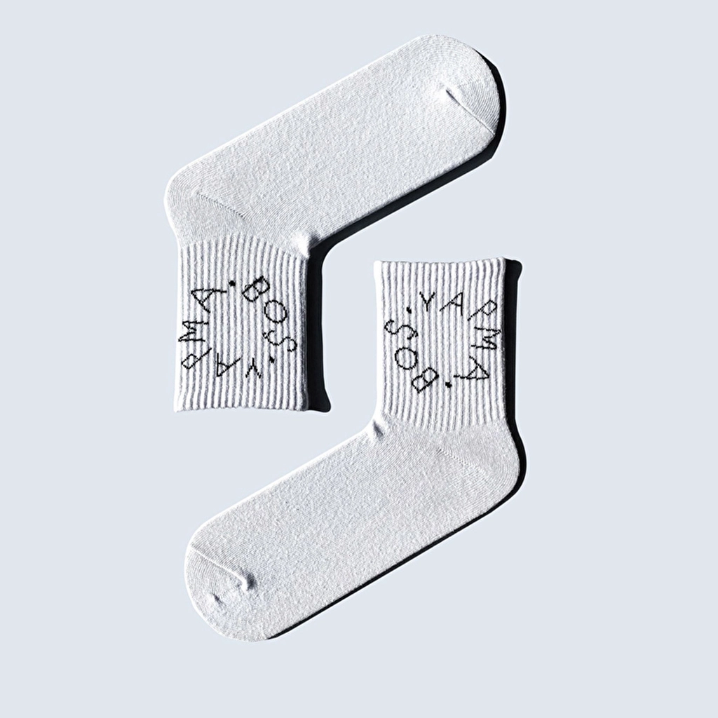 Carnaval 7-Piece Slogan Design Cotton Sock Set