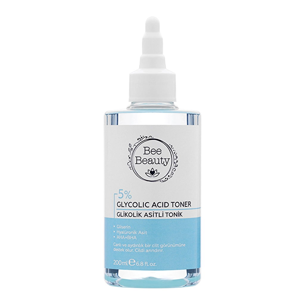 Bee Beauty Glycolic Acid Toner 5% - 200ml for Glowing Skin
