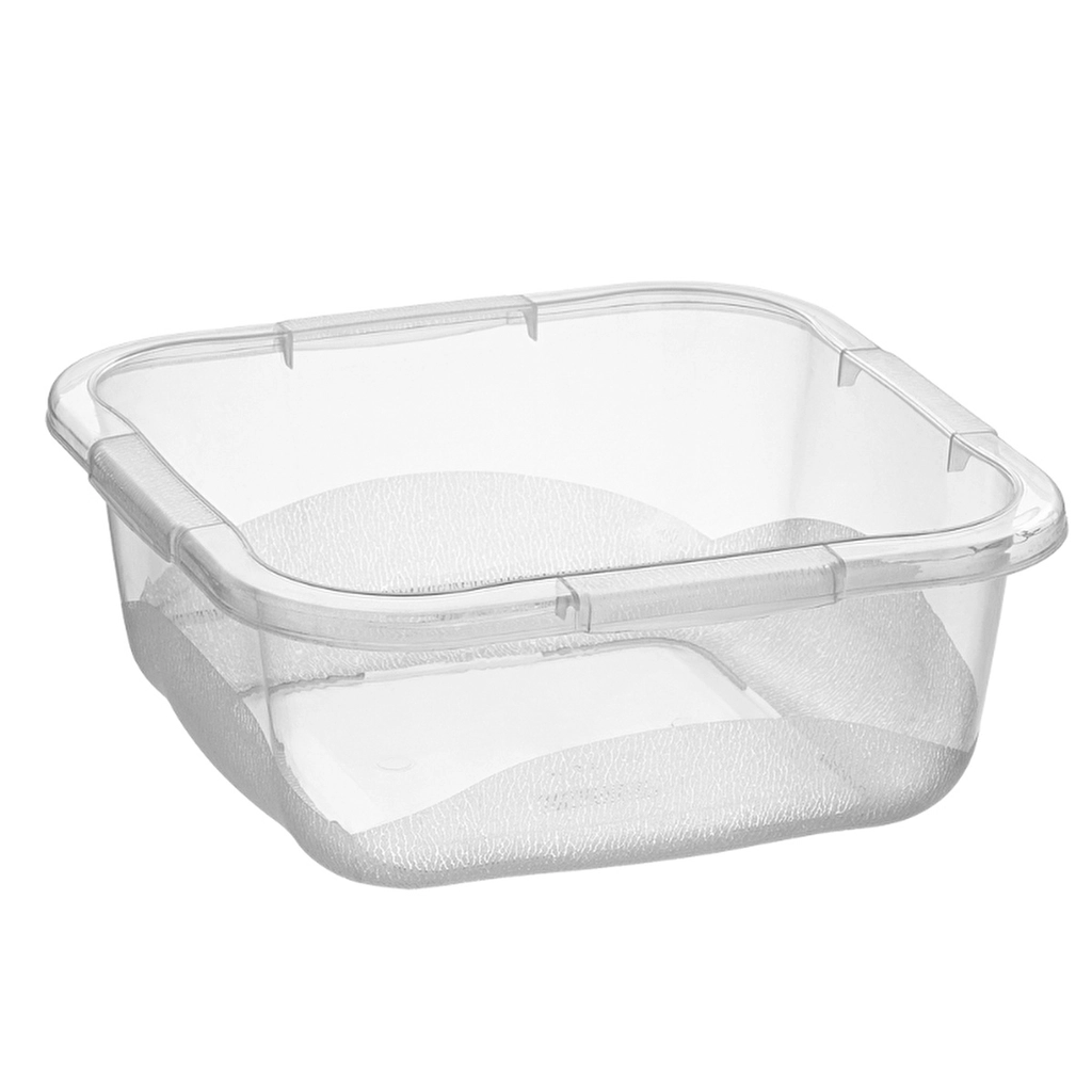 Bee Home 3.5L Transparent Square Food Safe Basin - 24.5cm