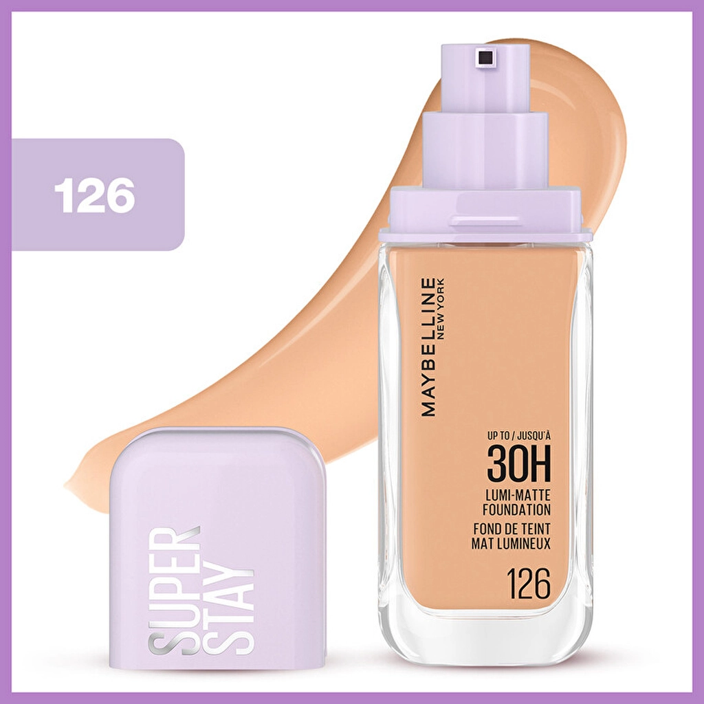 Maybelline كريم أساس سوبر ستاي لومي مات من مايبيلين نيويورك 126