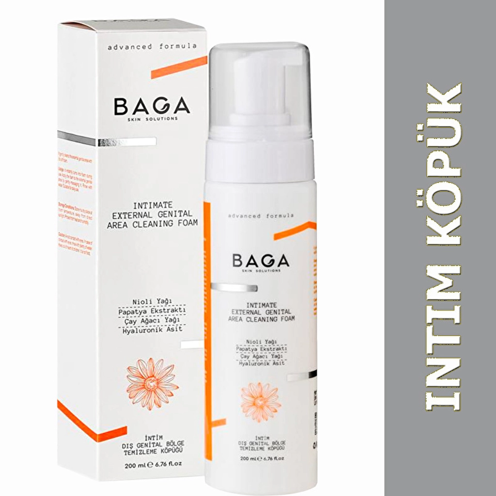Baga Gentle Genital Cleansing Foam 200ml - pH Balanced Care