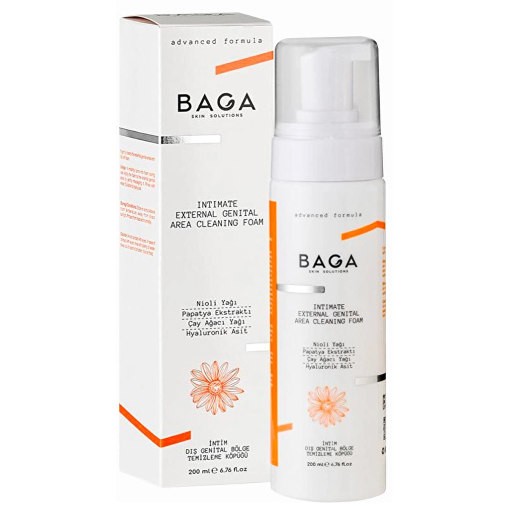 Baga Gentle Genital Cleansing Foam 200ml - pH Balanced Care