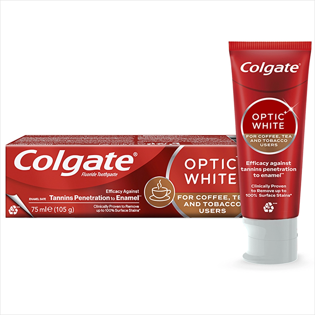 Colgate Optic White Toothpaste for Coffee & Tea Stains 75ml