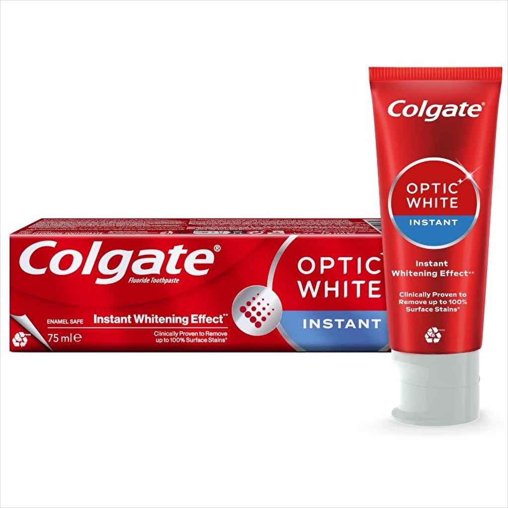 Colgate Optic White Instant Whitening Toothpaste 75ml - Mint