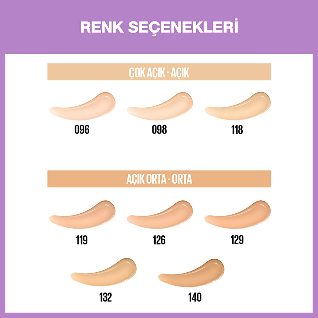 Maybelline كريم أساس سوبر ستاي لومي مات من مايبيلين نيويورك 132