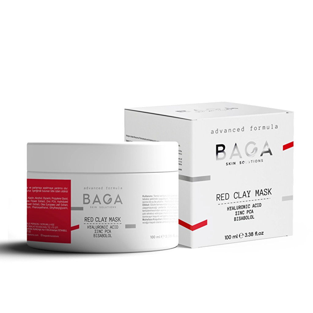 Baga Red Clay Mask 100ml - Purifying Oily Skin Treatment
