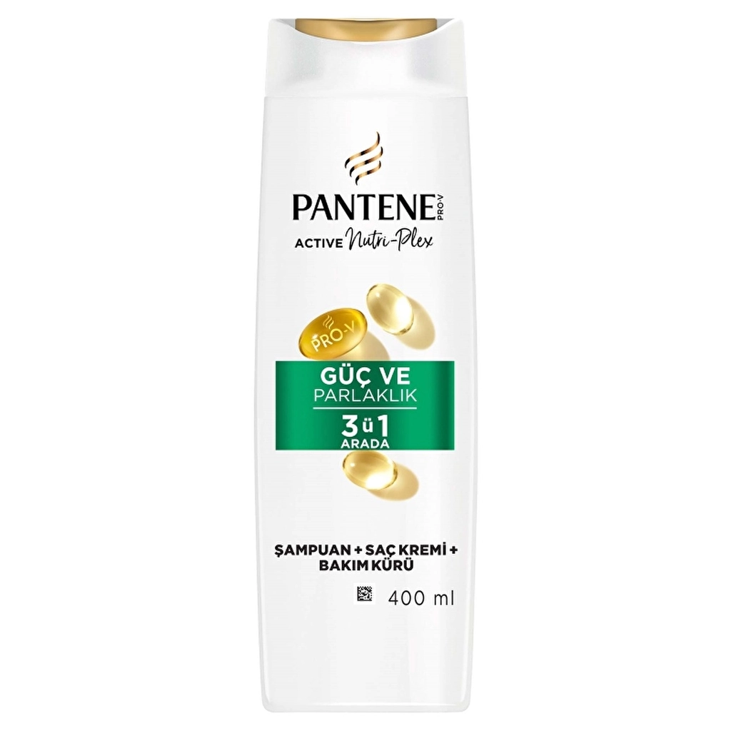 Pantene Power & Shine 3-in-1 Shampoo 400ml - Strength & Care