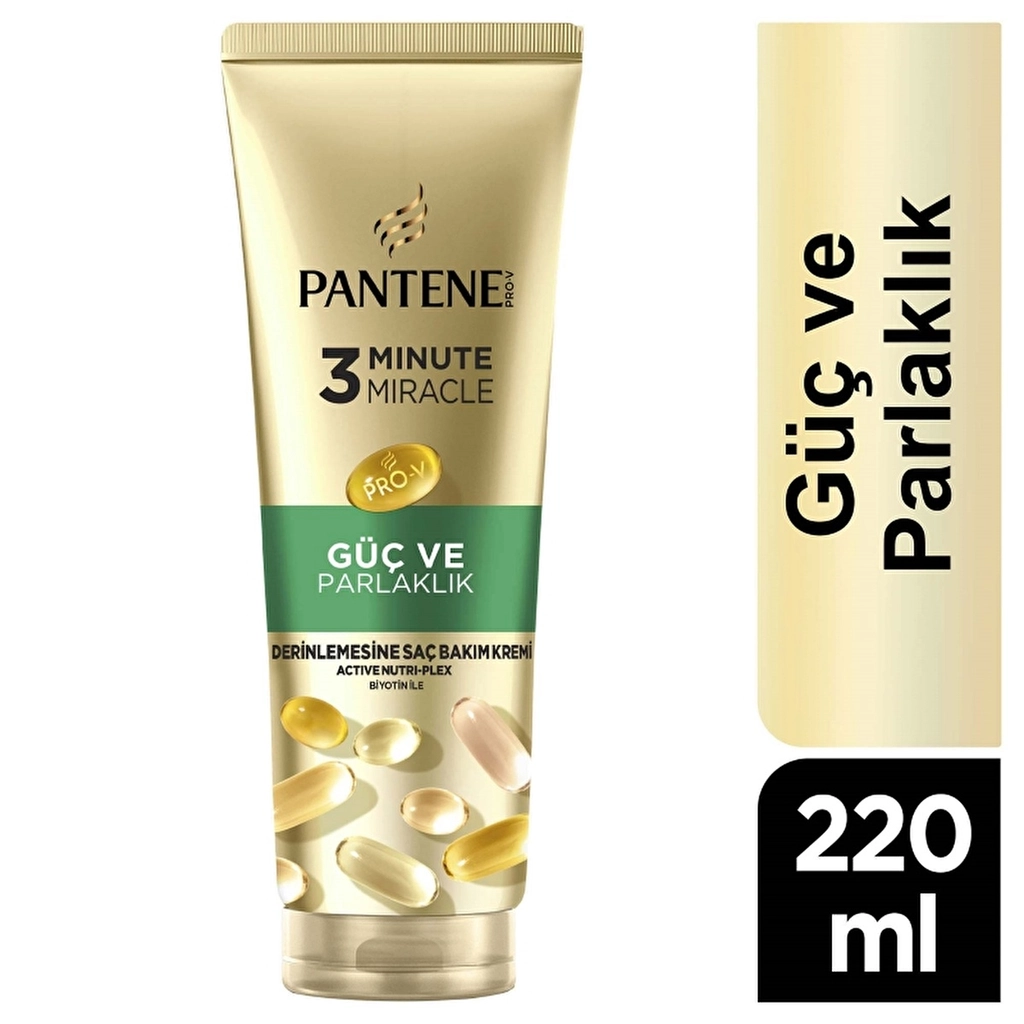Pantene 3 Minute Miracle Conditioner - Strength & Shine 220ml