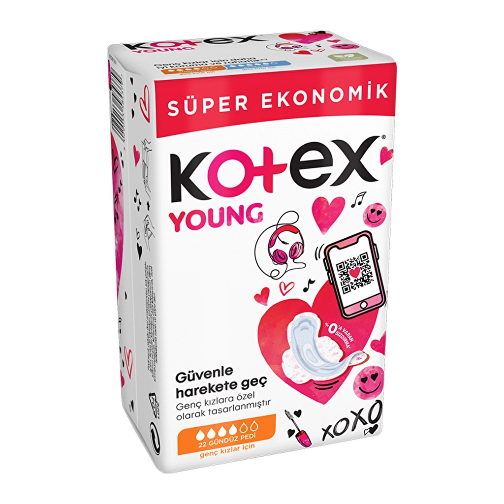 Kotex Young Daytime Pads 22's | Extra Absorbent & Comfortable