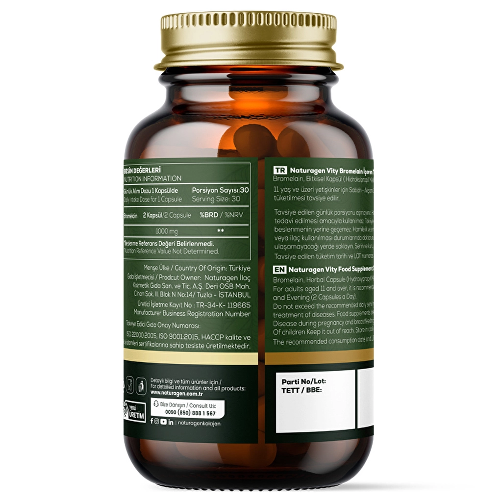 Naturagen Vity Vegan Bromelain 1000mg
