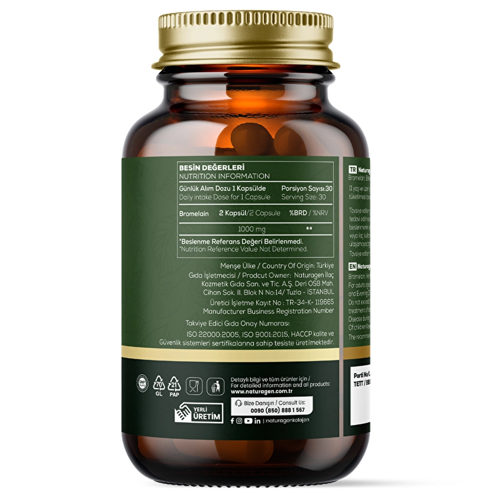 Naturagen Vity Vegan Bromelain 1000mg