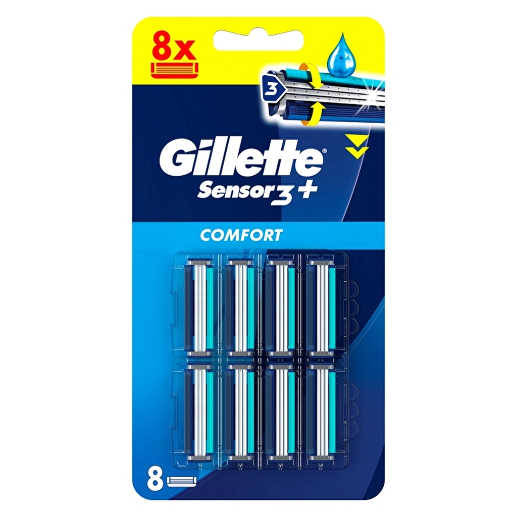 Gillette Sensor3+Comfort 8-Pack Replacement Razor Blades