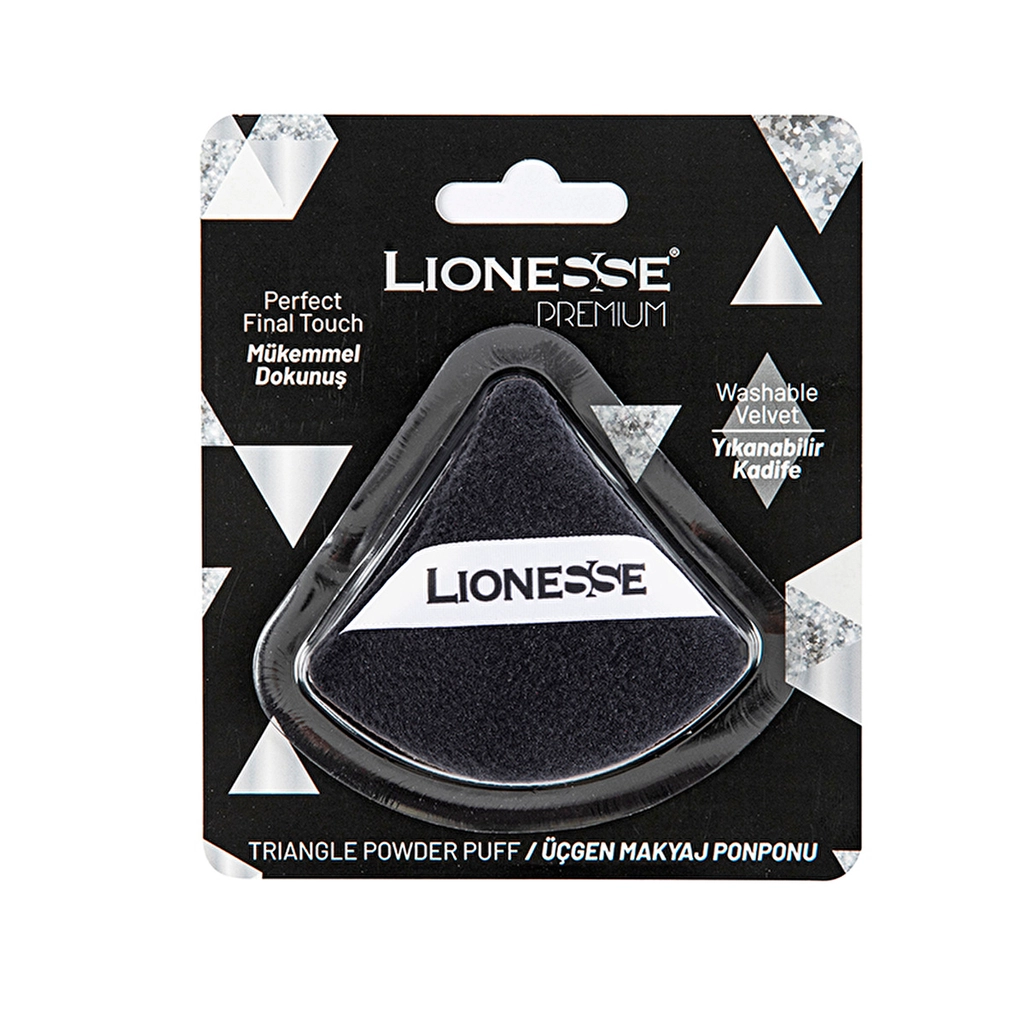 Помпон для макияжа Lionesse треугольный для ровного нанесения тонального крема