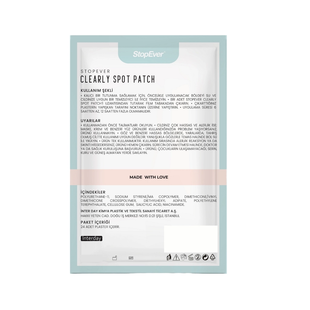 StopEver Clearly Spot Patch - 24 Anti-Akne-Pflaster für alle Hauttypen